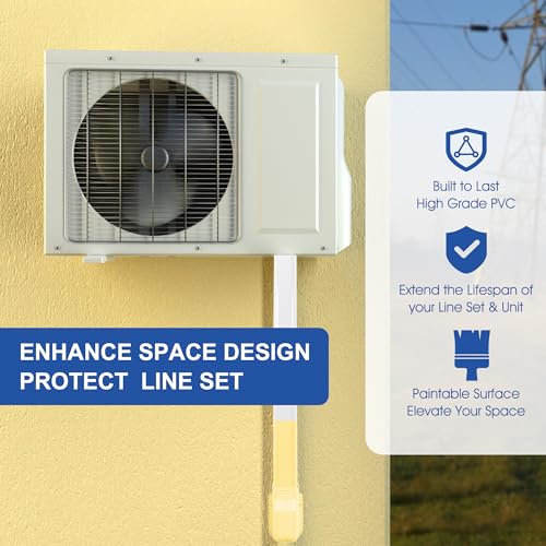 5" PVC Line Set Cover for Ductless Mini Split AC Systems