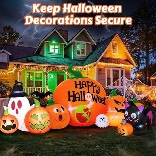 48Pcs Inflatable Stakes with Hooks and Tethers for Outdoor Decorations