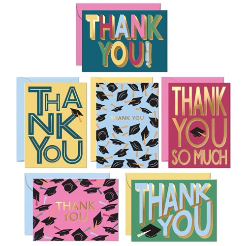 Graduation Gratitude Set of 24 Thank You Cards with Envelopes