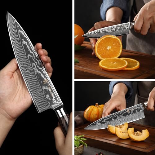 Wakoli Damascus Chef Knife Set 2-Piece VG10 Core Kitchen Knives - Essentials Chef Sets / 2
