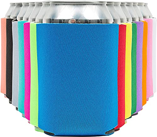 Blank Beer Can Cooler Sleeves - 14-Pack Insulated Koozies