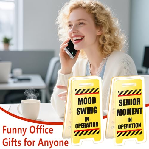 8-Piece Humorous Desk Sign Set for Office Cubicles - Fun Gag Gifts