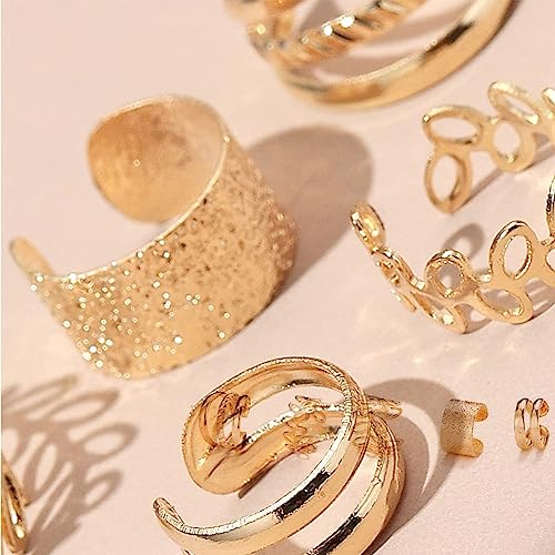 20 PCS Gold Hair Jewelry for Braids with Crystal Rhinestone Dreadlock Cuffs
