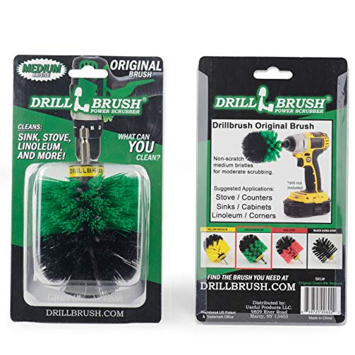 Drillbrush Kitchen Scrub Brush Medium-Green for Oven & Sink Cleaning