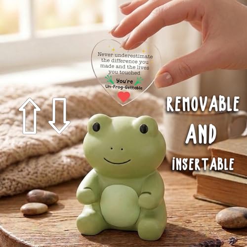 Motivational Frog Figurine Desk Decor Gift - Un-Frog-Gettable