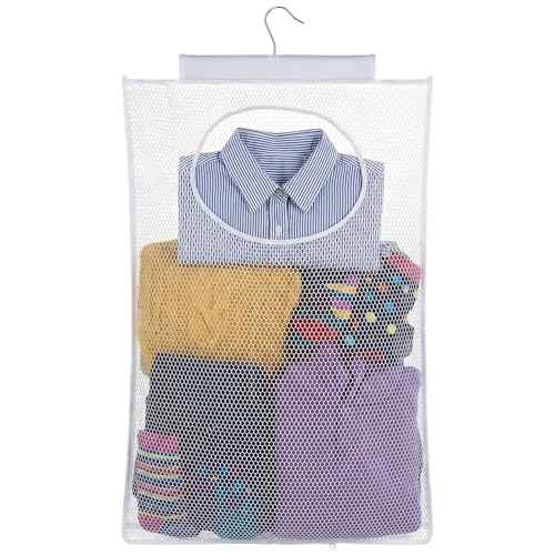 Hanging Laundry Hamper - Large Foldable Mesh Basket for Easy Storage