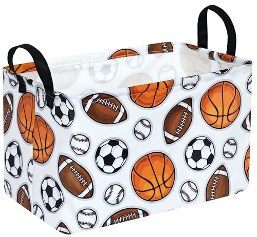 DUYIY Rectangular Color Balls Laundry Basket - 14.5" x 10.2" x 9.4"