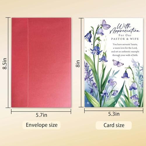 Pastor and Wife Appreciation Card - Christian Thank You Card