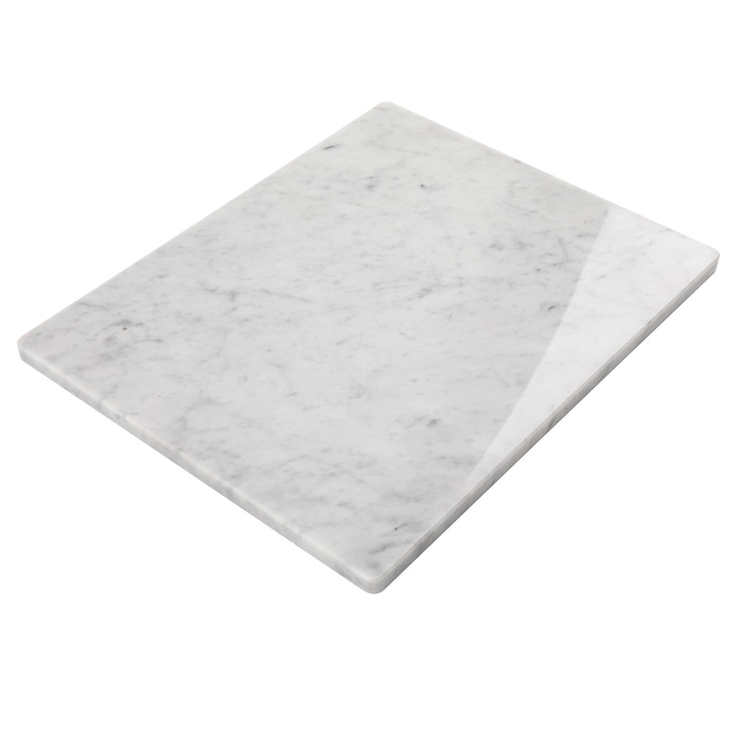 Lovdeco Carrara Marble Cutting Board 20x16 Inch, Pastry Board For Kitchen, Large White Marble Slab Gift With Non-Slip Feets, 1 Piece