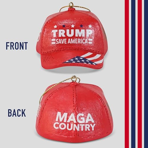 Trump Support Christmas Ornament - 3.6 Inch Patriotic Holiday Decor