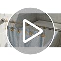 Gold Bow Shower Curtain Hooks 12-Pack - Rustproof Decorative Ring Set