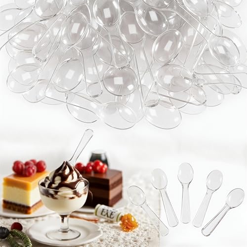 500 Pcs 3-Inch Mini Disposable Tasting Spoons for Desserts and Samples