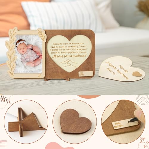 Godmother Proposal Gift Set | Wooden Picture Frame & Puzzle