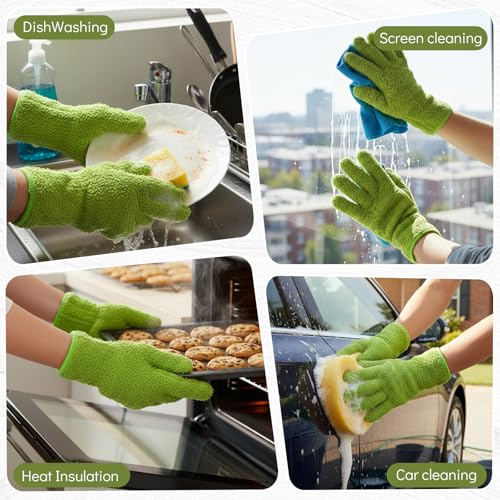 Microfiber Dusting Gloves for Houseplants - Reusable & Washable