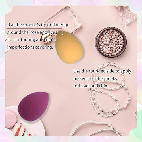 Benepoint Makeup Sponge Set - Soft Latex-Free Blending Sponges 4Pcs