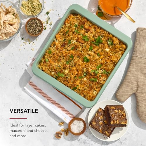KitchenAid 9-Inch Square Cake Pan - Nonstick Aluminized Steel, Cardamom