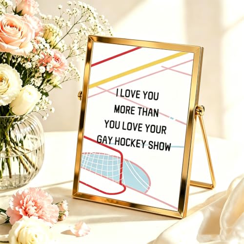 Funny Hockey Romance Birthday Card for Book Lovers