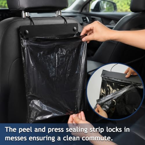 Philbinden 50 Count Leak-Proof Car Trash Bags - Disposable Auto Garbage Pouches