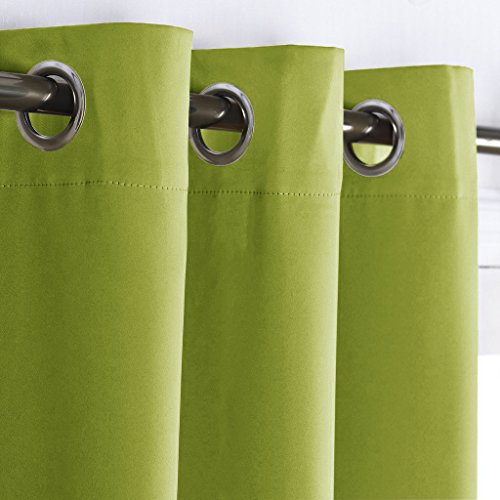 NICETOWN Green Blackout Curtain Panel - 42" x 84" Thermal Insulated Drapery