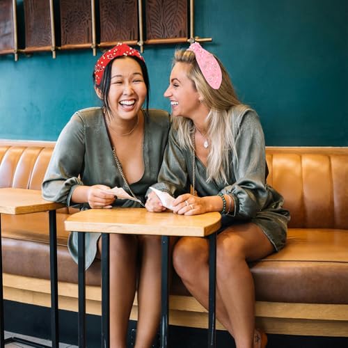 Moikolok Red Rhinestone Padded Headband Heart Hair Accessory