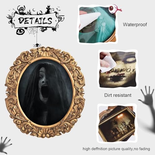 15-Piece Gothic Mansion Haunted Portrait Set for Halloween Party Decor