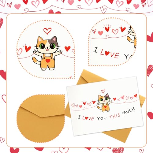 Cute Cat Greeting Card - Funny Love & Anniversary Card for Partner