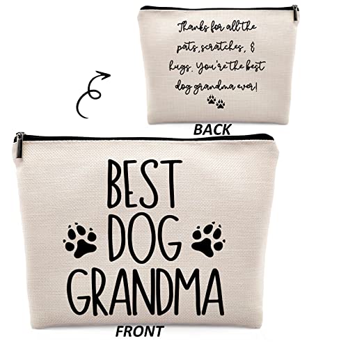 Best Grandma Makeup Bag Linen Cosmetic Case Travel Toiletry Organizer