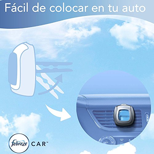 Febreze Car Air Freshener Clips - Linen Scent, 0.33 Fl Oz (Pack of 5)