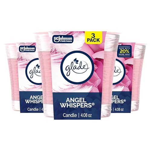 Glade Angel Whispers Scented Candle Jar, 4.08 Oz, 3 Count