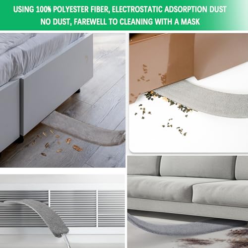 100-Inch Telescopic Microfiber Duster Set for High Cleaning