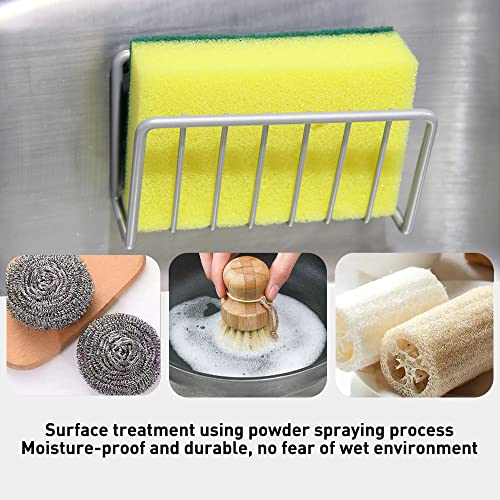 YYPDC Black Suction Cup Sponge Holder - Rust-Resistant Wire Sink Caddy
