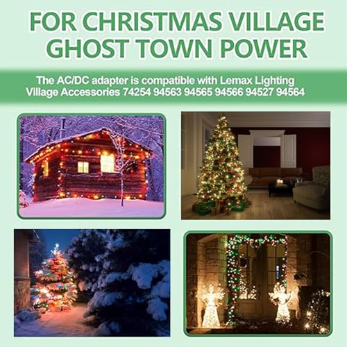 4.5V Power Adapter for Lemax Christmas Halloween Village Lights - 2 Pack