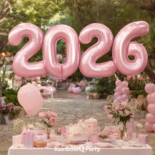 Pink 16 Balloon - 40 Inch Foil Number Balloons by RainbowQ Party