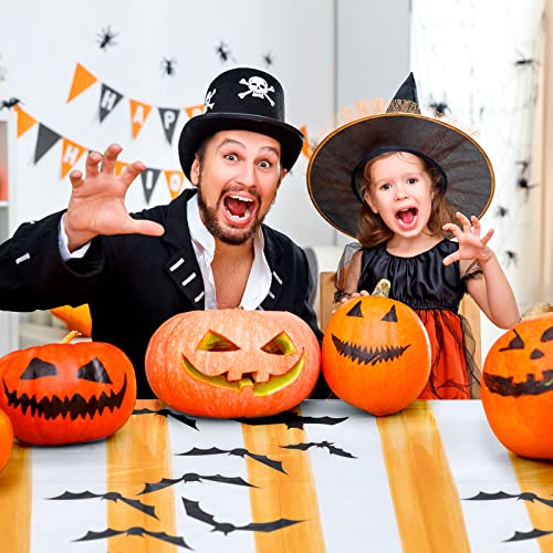 MATICAN Halloween Tablecloths - 2-Pack Plastic Covers, 54x108"
