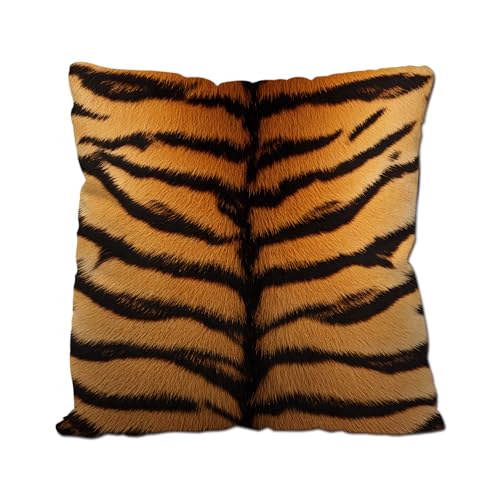Nicokee Tiger Print Pillow Cover 18x18 Inches Animal Pattern Throw Pillowcase