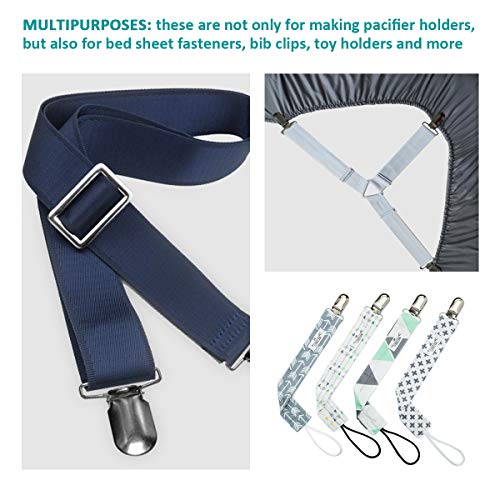 RayTour Heavy Duty Suspender Clips for Webbing & Bed Sheets - 1 Inch (25mm), Pack of 20