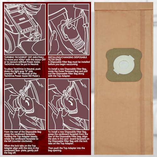 GULUANT 3-Pack Replacement Vacuum Cleaner Bags for Kirby Models