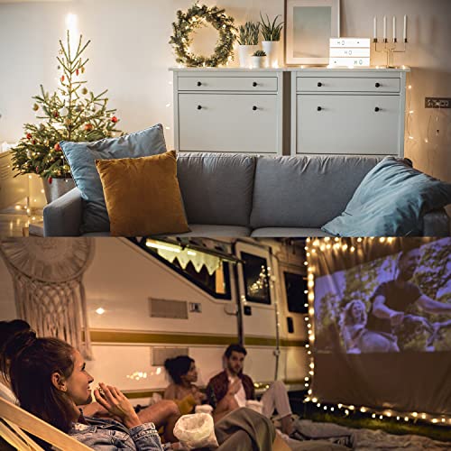 LIOPEED 42ft Battery Operated Fairy String Lights - 120 LEDs, IP65 Waterproof, 8 Modes, Timer for Indoor/Outdoor Decor