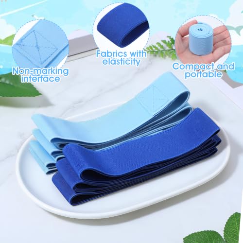 Elastic Beach Towel Bands - 6 Pack Windproof Clips for Loungers