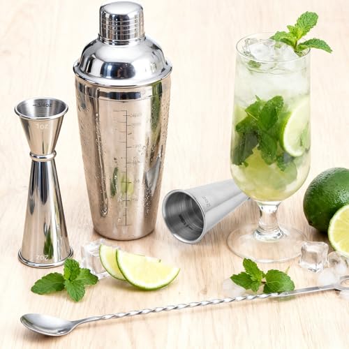 Stainless Steel Jigger Set - 2 Pack 1oz & 2oz Cocktail Measure