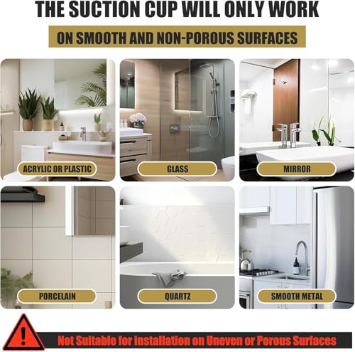 MOTAIPEAK Heavy Duty Suction Cup Hooks for Bathroom - 4 Pack