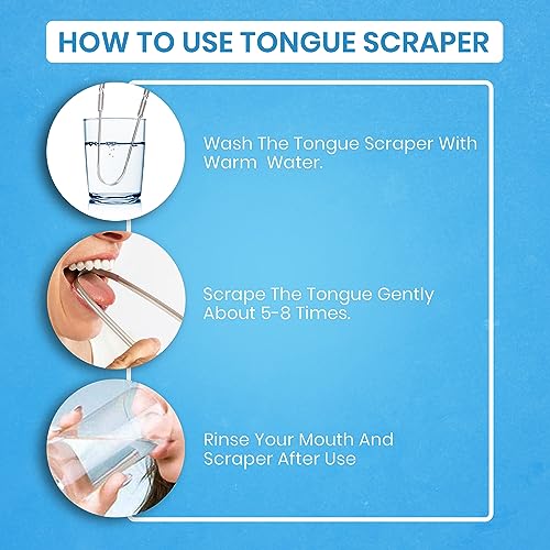 HOKIN Stainless Steel Tongue Scraper - 2Pack Oral Care & Bad Breath Solution