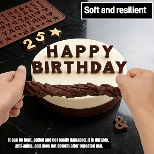 Silicone Letter & Number Molds - 2-Pack Food-Grade Baking Molds