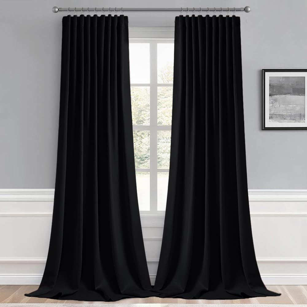 MIULEE Blackout Curtains - 96 Inch Long Thermal Insulated Drapes for Living Room & Bedroom