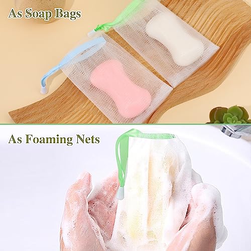 Mozeat Lens Exfoliating Soap Saver Pouch - 10 Pack Mesh Bubble Bags