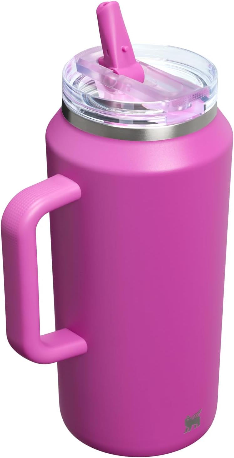 STANLEY Quencher ProTour 64 oz Tumbler - Leakproof Lid, Built-In Straw & Handle | BPA-Free Dark Blossom