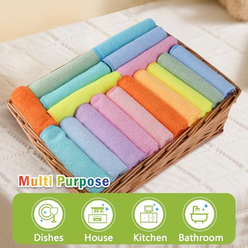 AIDEA Microfiber Cleaning Cloths - 20 Pack, Lint-Free, 11.5"x11.5"