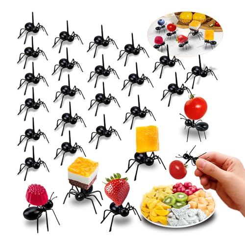 Ant-Shaped Toothpicks - 48 Reusable Party Forks for Appetizers