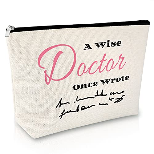 Doctor Makeup Bag - Waterproof Cotton Linen Travel Cosmetic Pouch