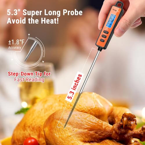 TempPro TempSwift 1-Second Digital Meat Thermometer with Long Probe